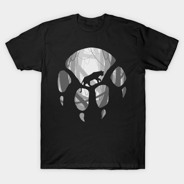 Panther Paw T-Shirt by dhapiart